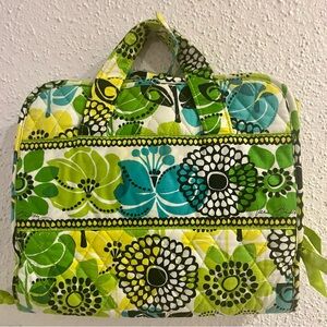 Vera Bradley Floral Green traveling makeup bag